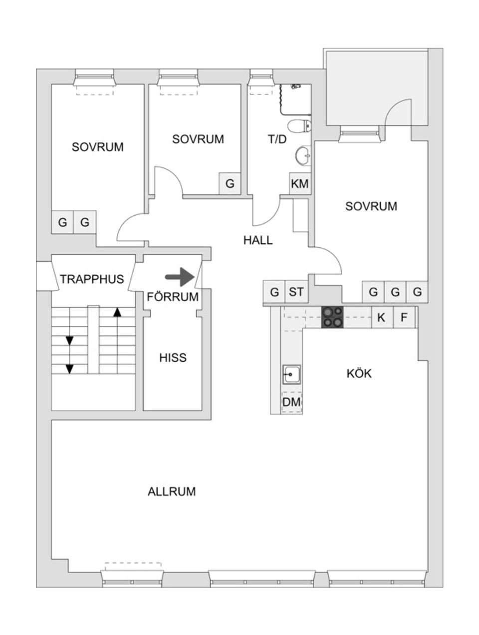 Bostadsrätt, Köpmangatan 14A, Centrum, Skellefteå