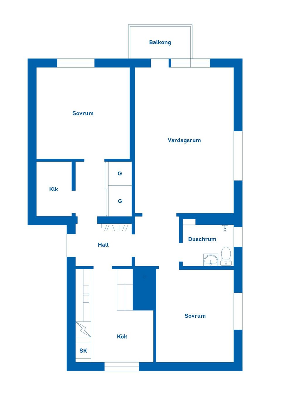 Bostadsrätt, Mellankullagatan 10A, Väster, Hässleholm