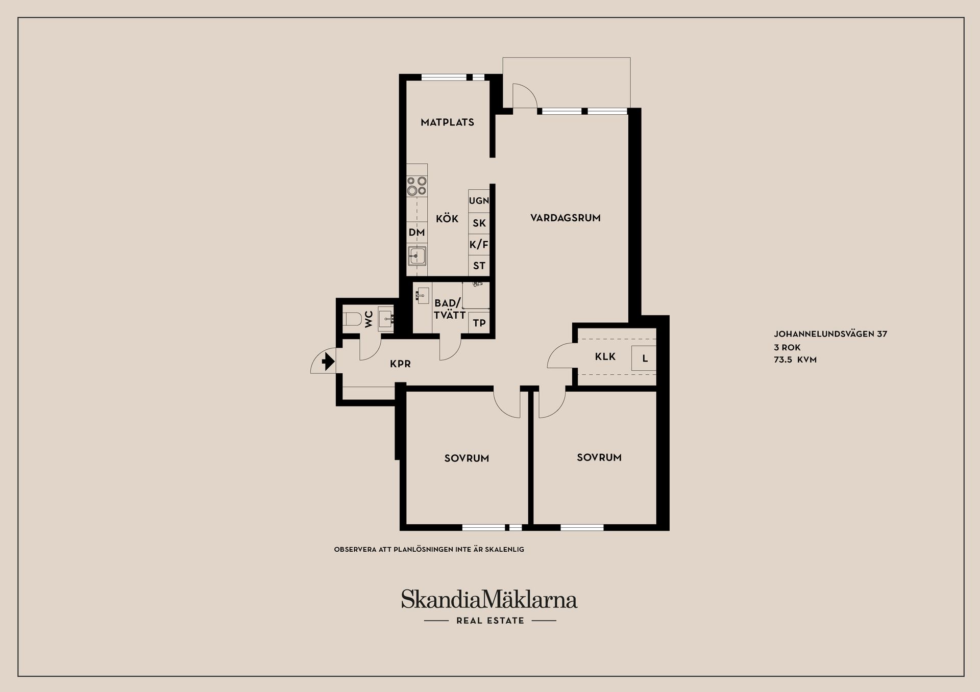 Bostadsrätt, Johannelundsvägen 37, Linköping