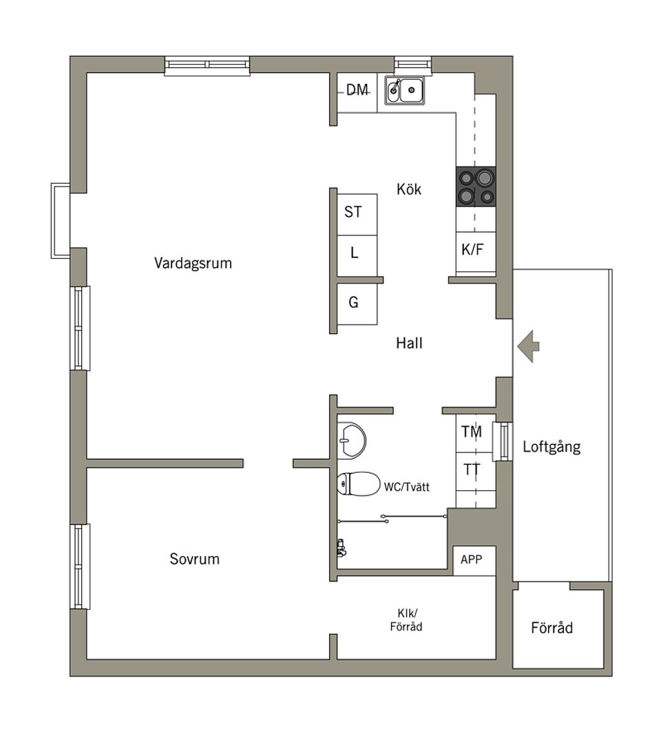 Bostadsrätt, Olsbergsvägen 3D, Hovshaga, Växjö