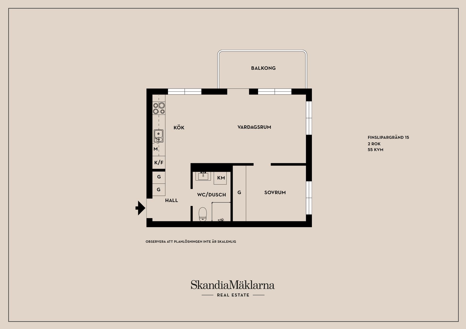 Bostadsrätt, Finslipargränd 15, Centrala Huddinge, Huddinge