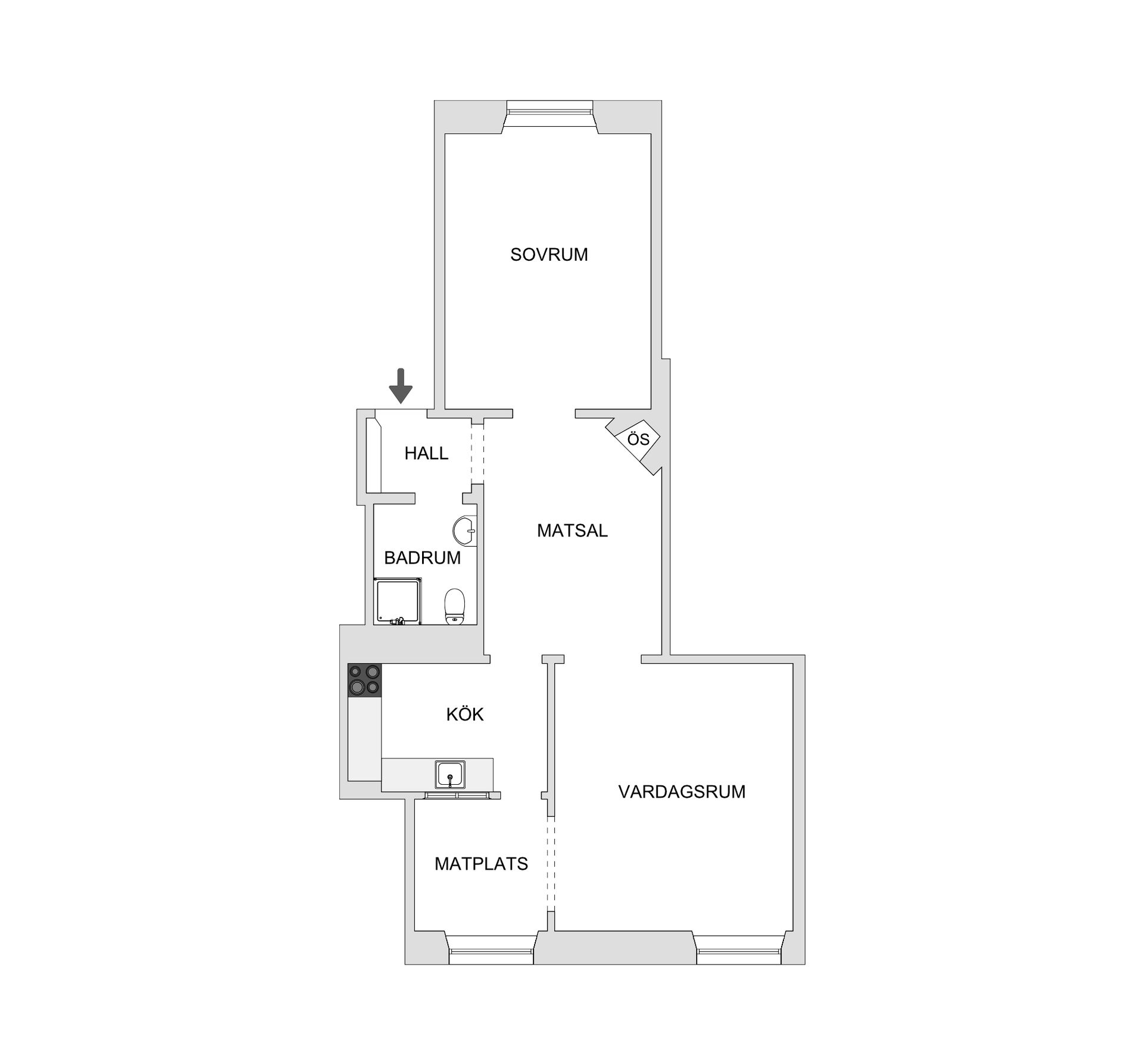 Bostadsrätt, Kammakargatan 11, Vasastan Norrmalm, Stockholm
