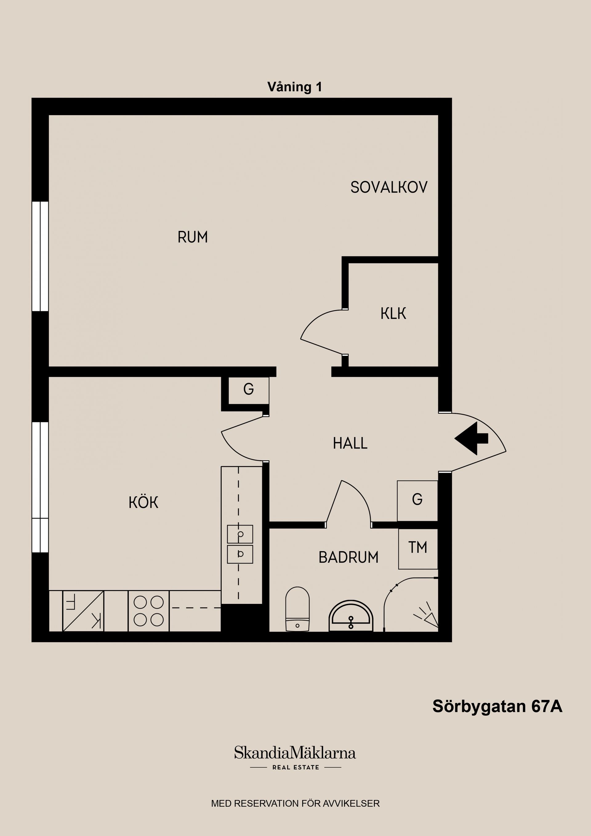 Bostadsrätt, Sörbygatan 67A, Söder/Södertull, Gävle