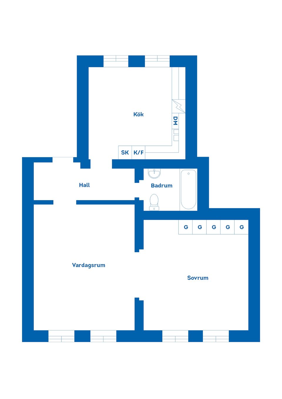 Bostadsrätt, Fältskärsleden 5B, Brynäs, Gävle