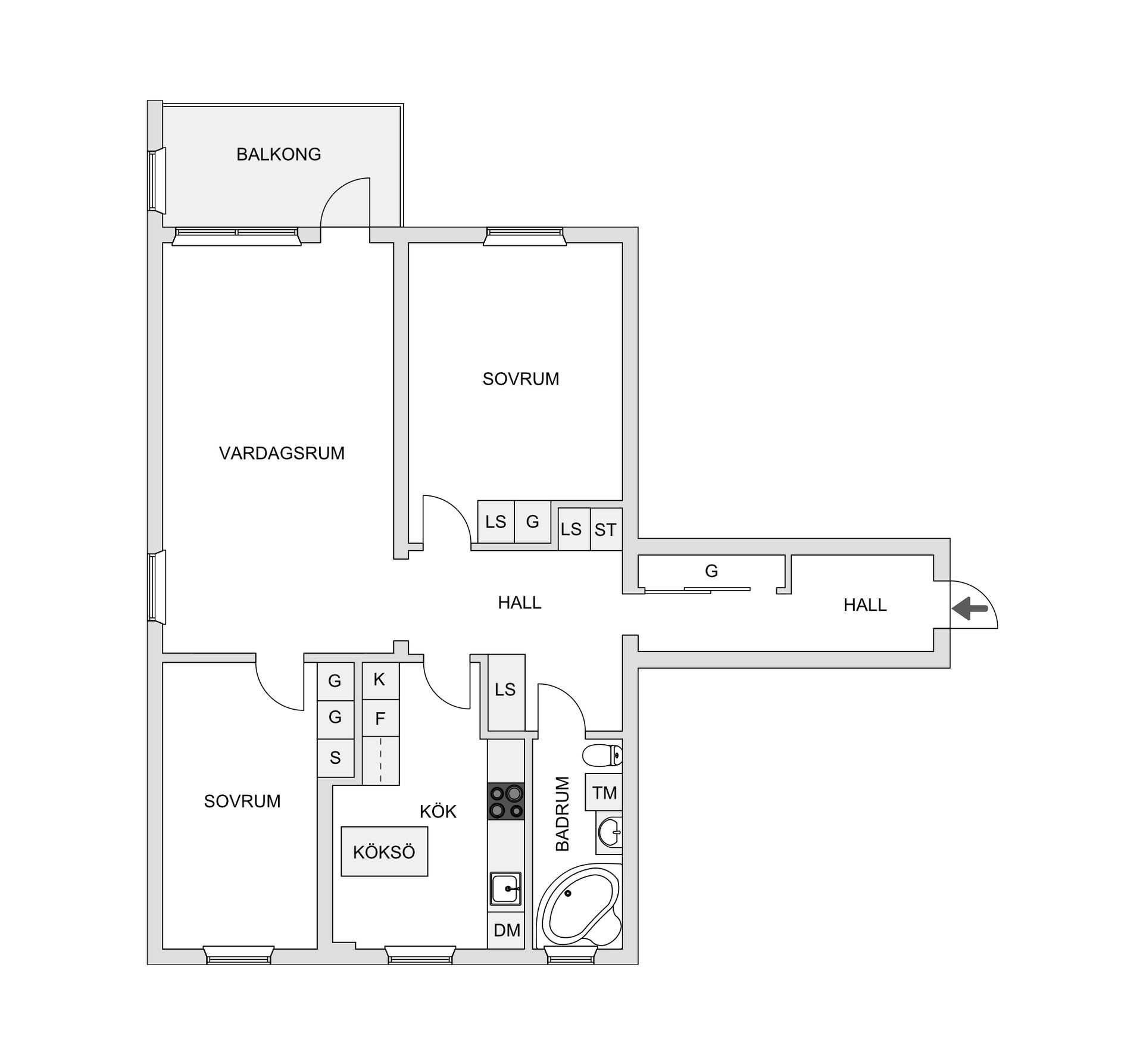 Bostadsrätt, Nygatan 38, Centralt, Linköping