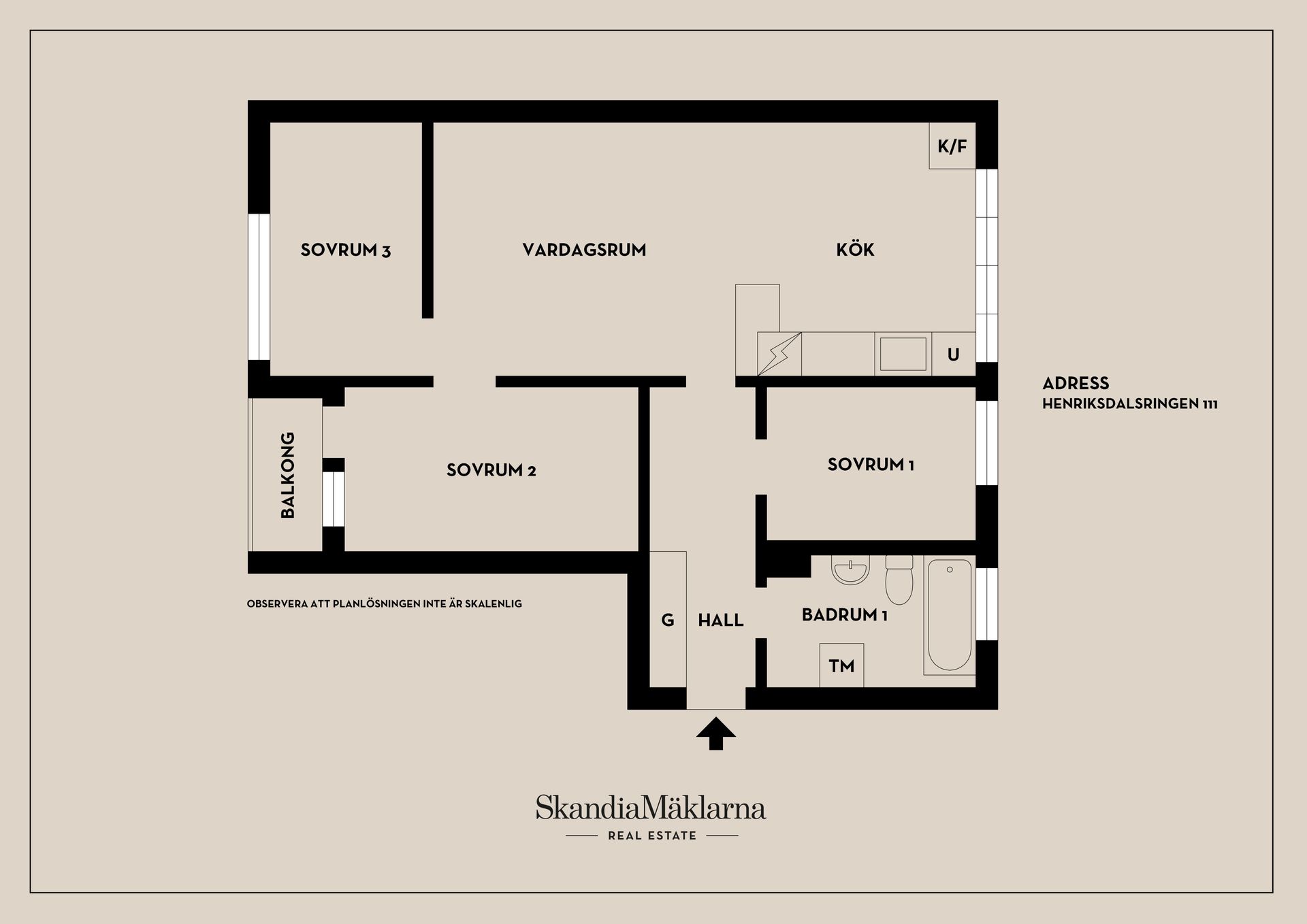Bostadsrätt, Henriksdalsringen 111, Henriksdalsberget, Nacka