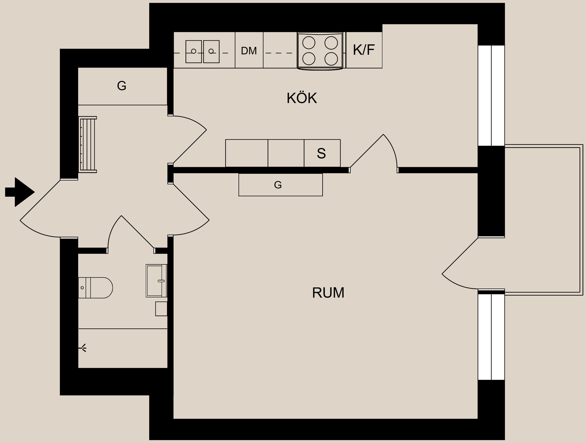 Bostadsrätt, Trozelligatan 26, Centralt, Söder, Norrköping