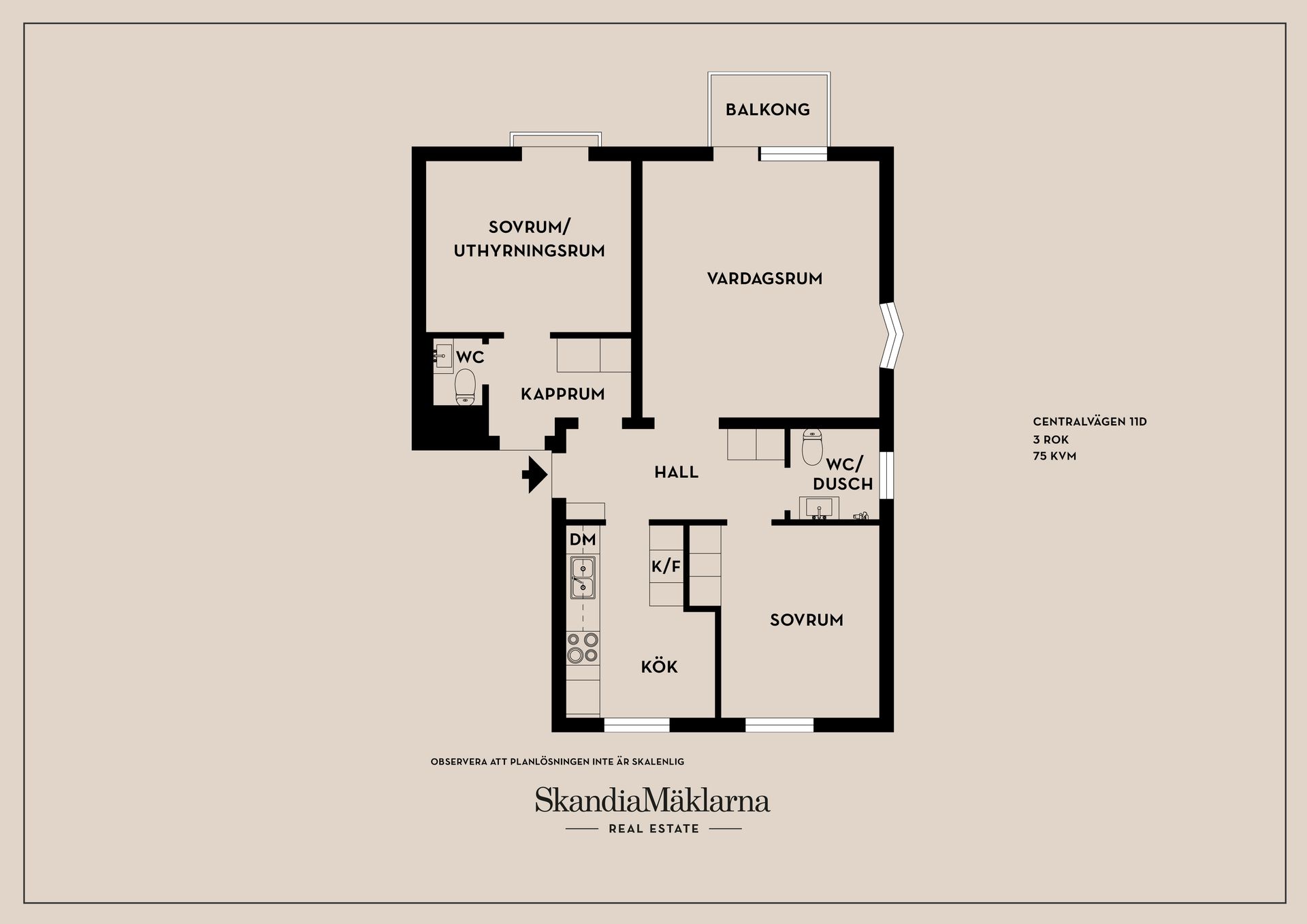 Bostadsrätt, Centralvägen 11D, Centralt, Upplands Väsby