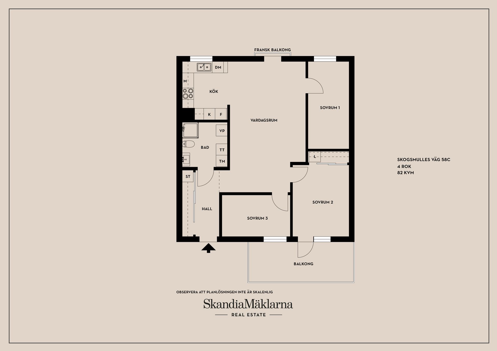 Bostadsrätt, Skogsmulles väg 58C, Riksten, Botkyrka