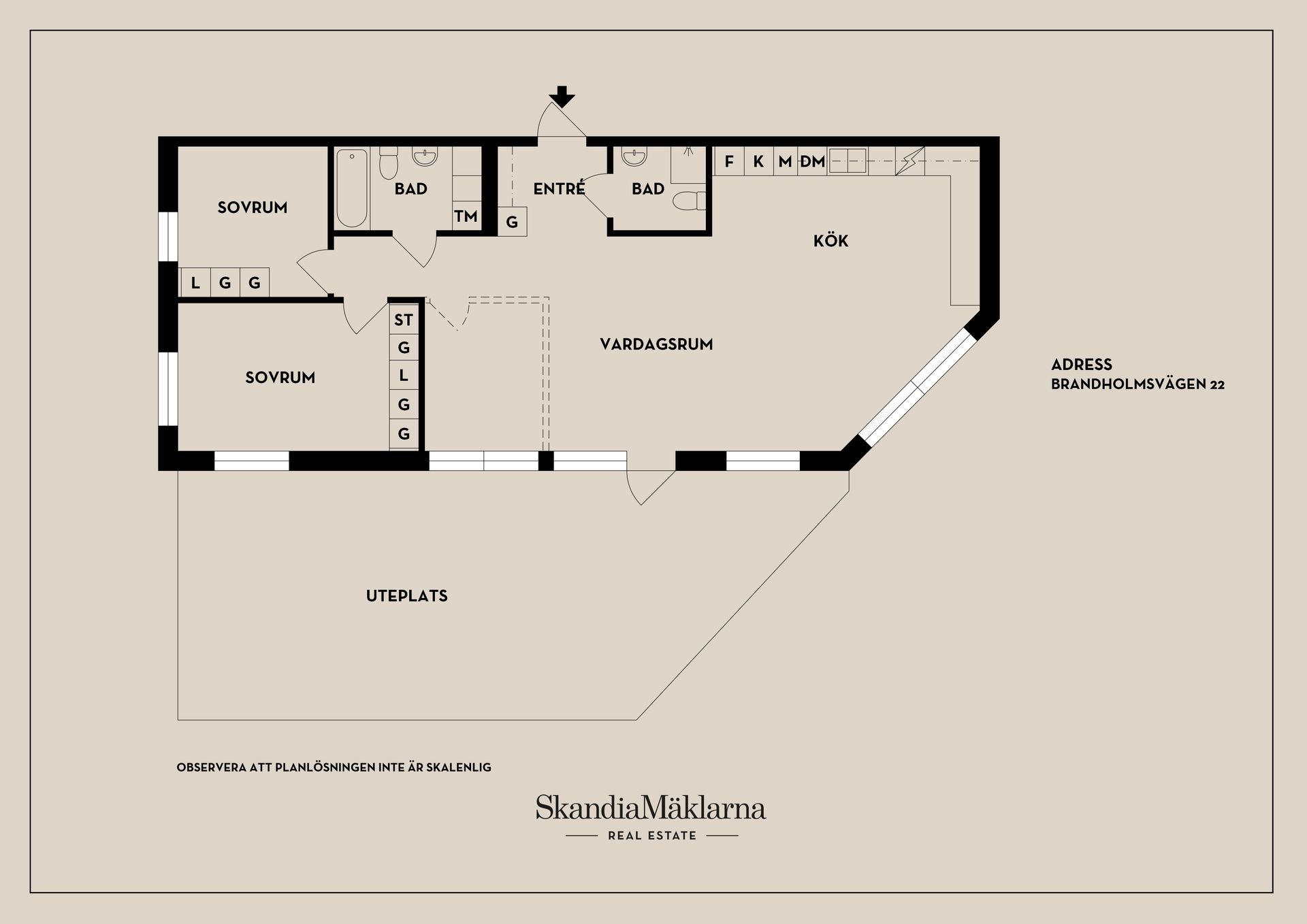 Bostadsrätt, Brandholmsvägen 22, Brandholmen, Nyköping