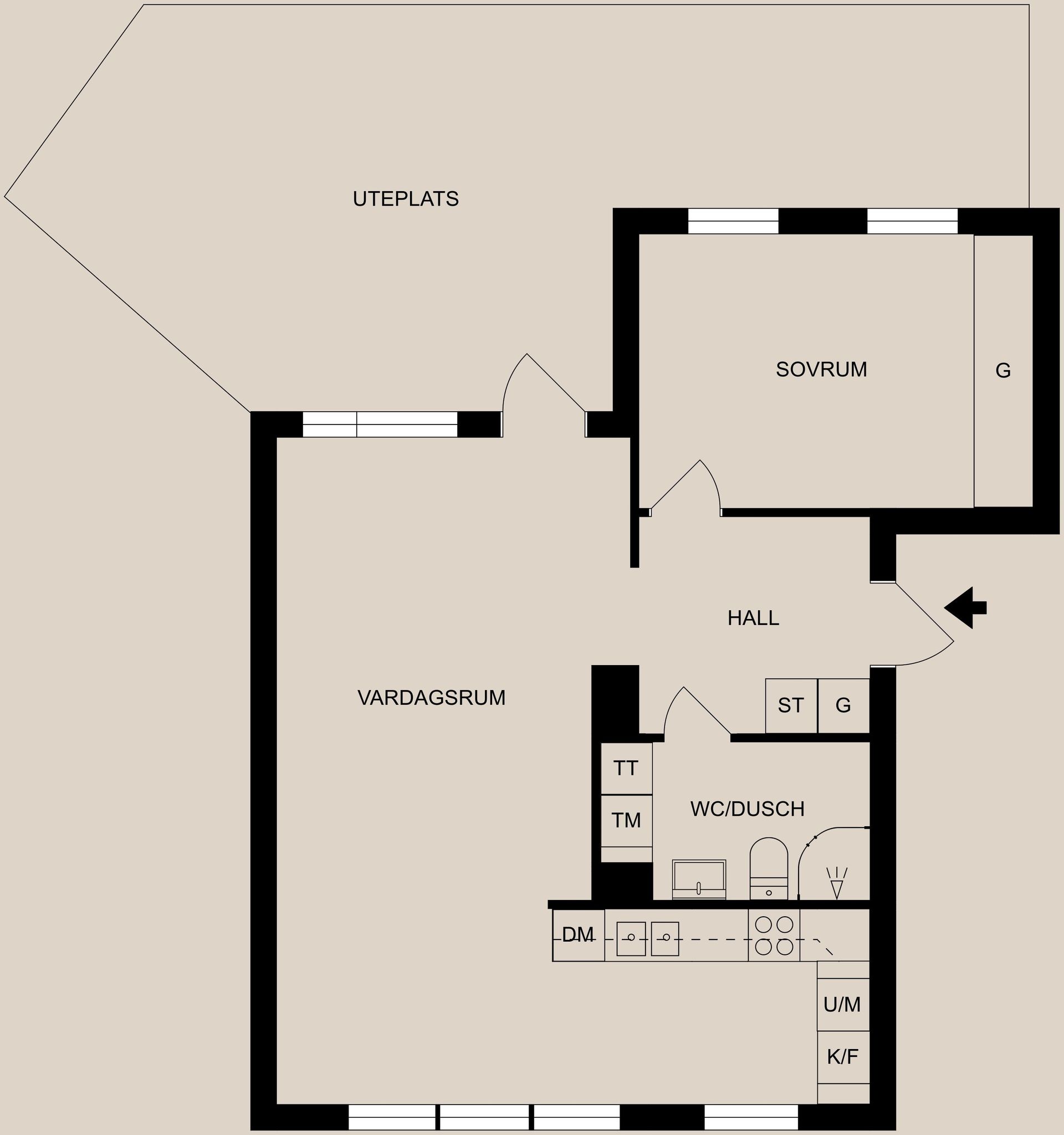Bostadsrätt, Mäster Påvels gränd 7A, Centralt, Norrköping