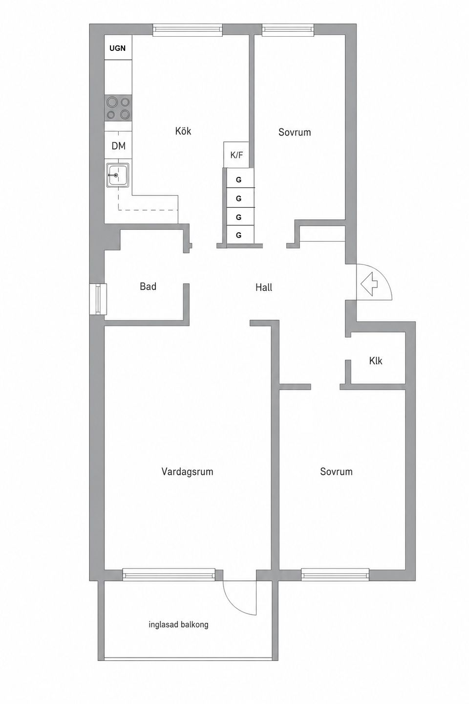 Bostadsrätt, Högalidsvägen  24a, Högalid, Trelleborg