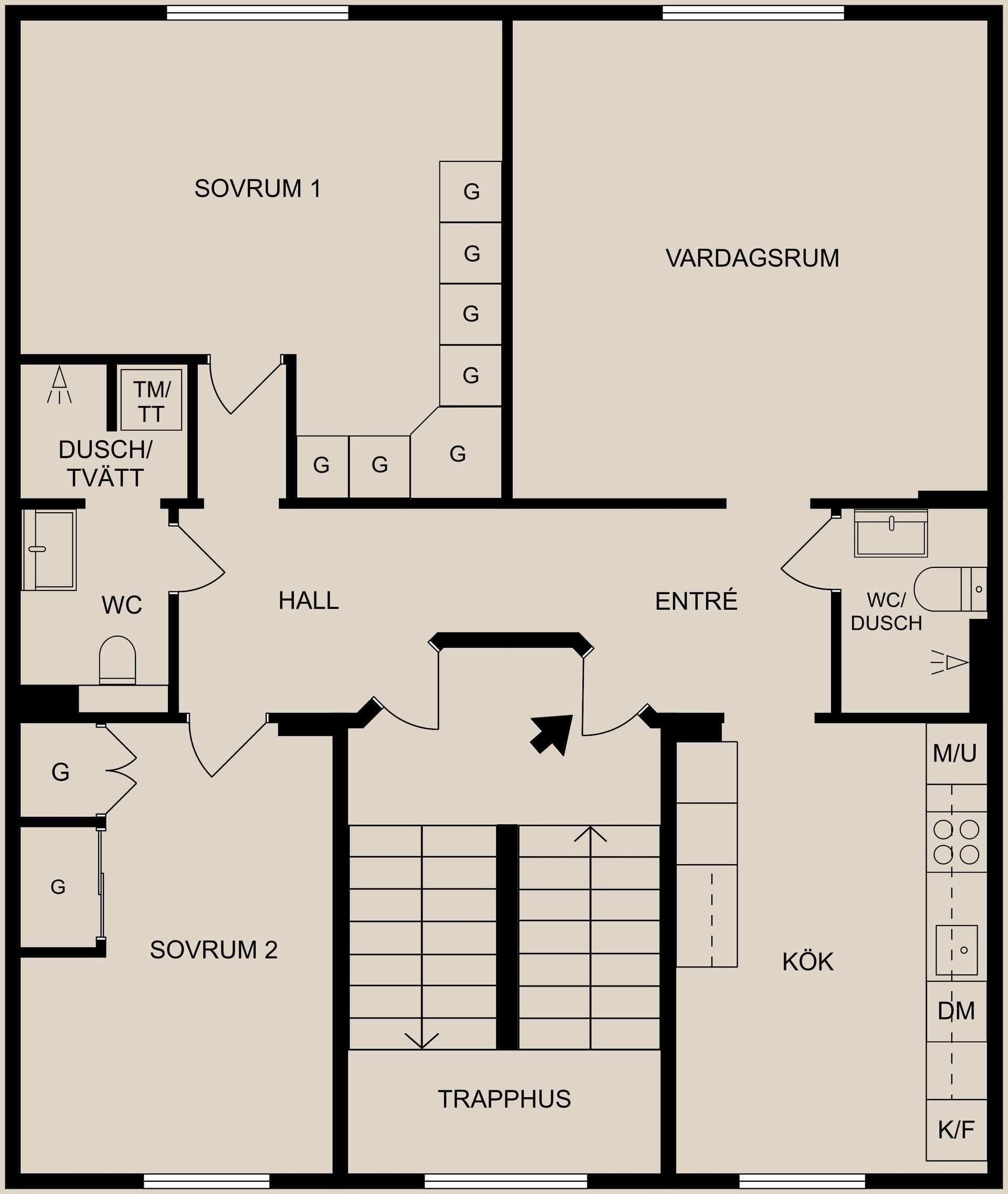 Bostadsrätt, Storsvängen 11B, Oxelbergen, Norrköping