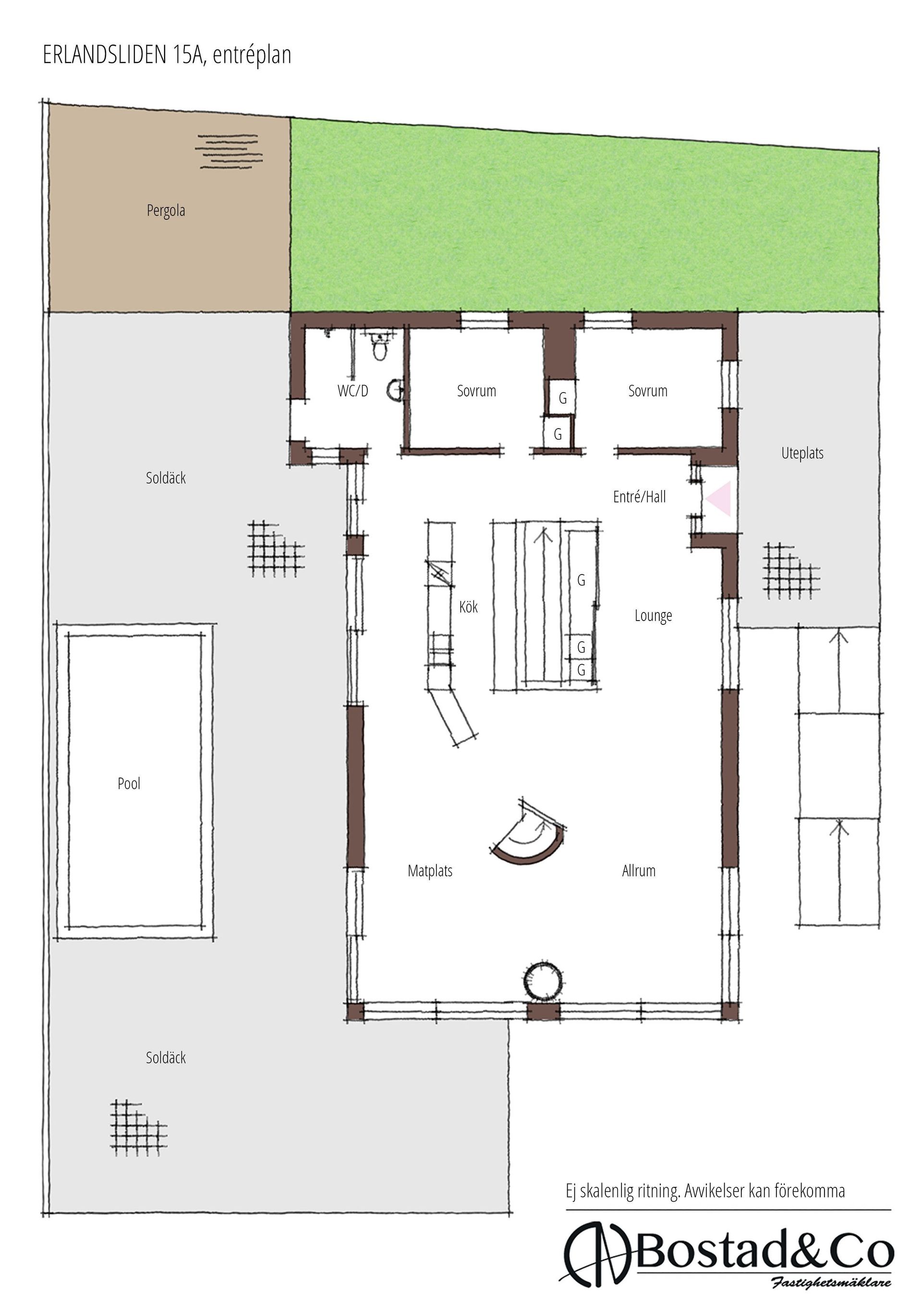 Villa, Erlandsliden 15A, Söndrum, Halmstad