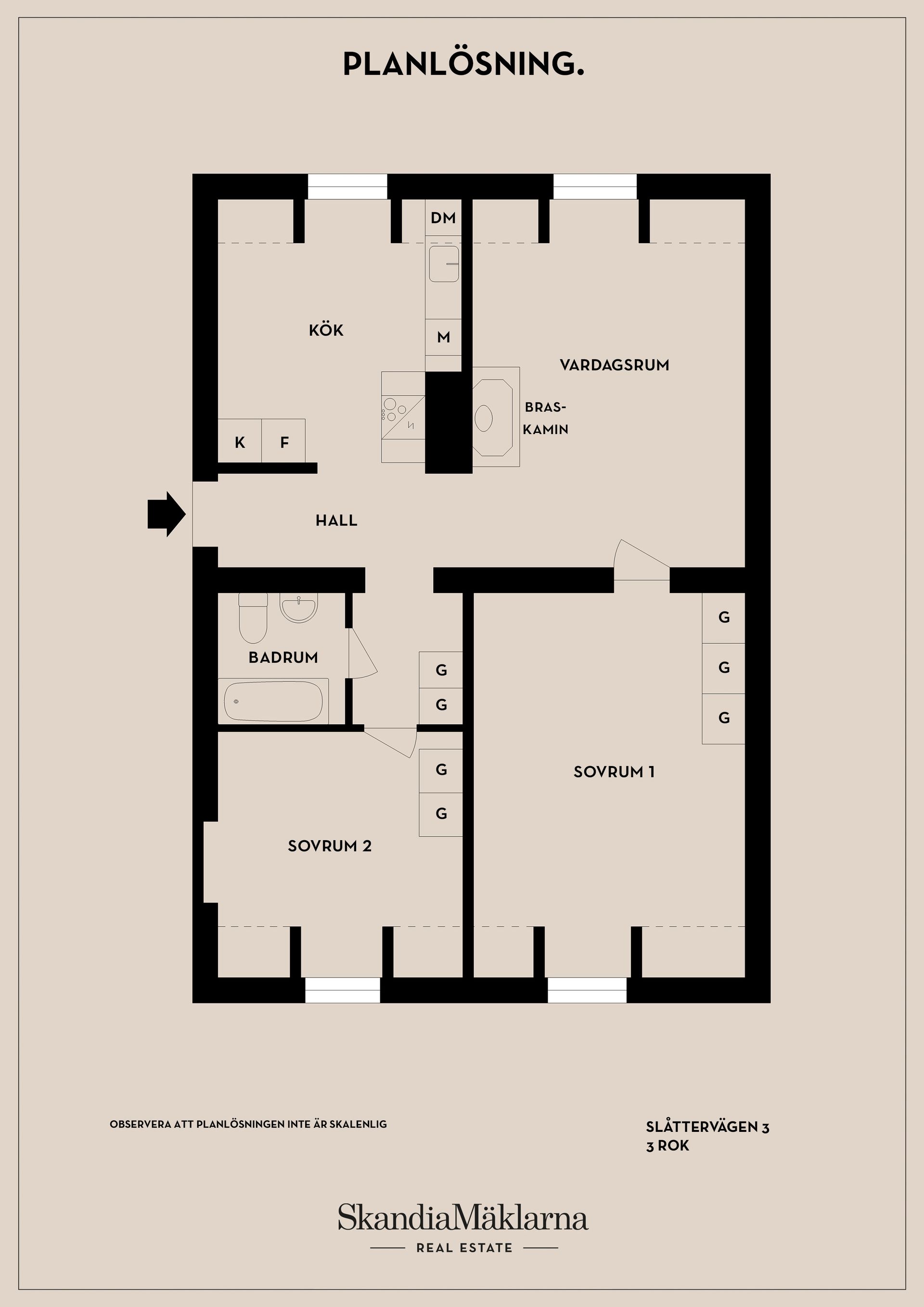 Bostadsrätt, Slåttervägen 3, Enskededalen, Stockholm