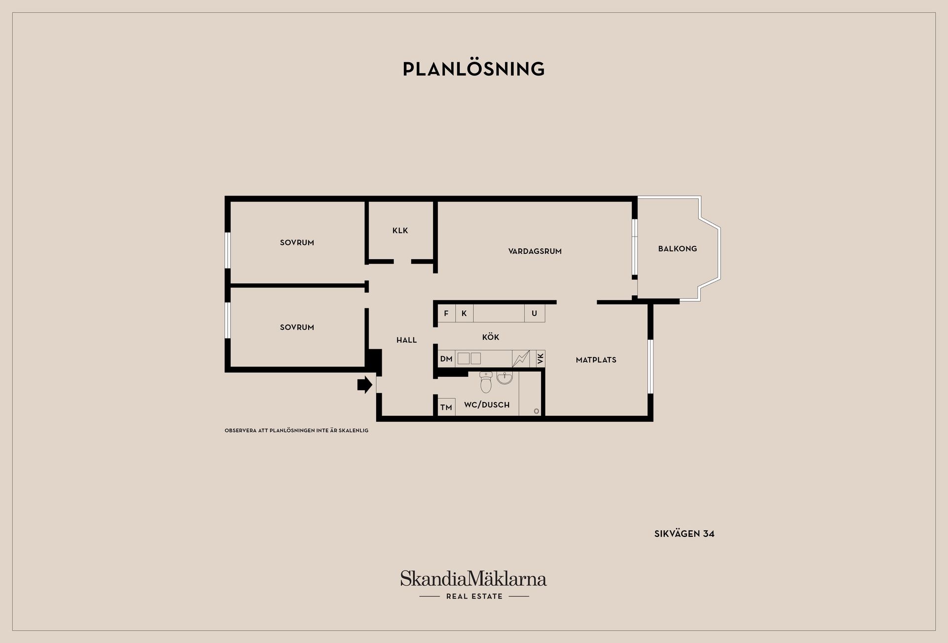 Bostadsrätt, Sikvägen 34, Centrala Tyresö, Tyresö
