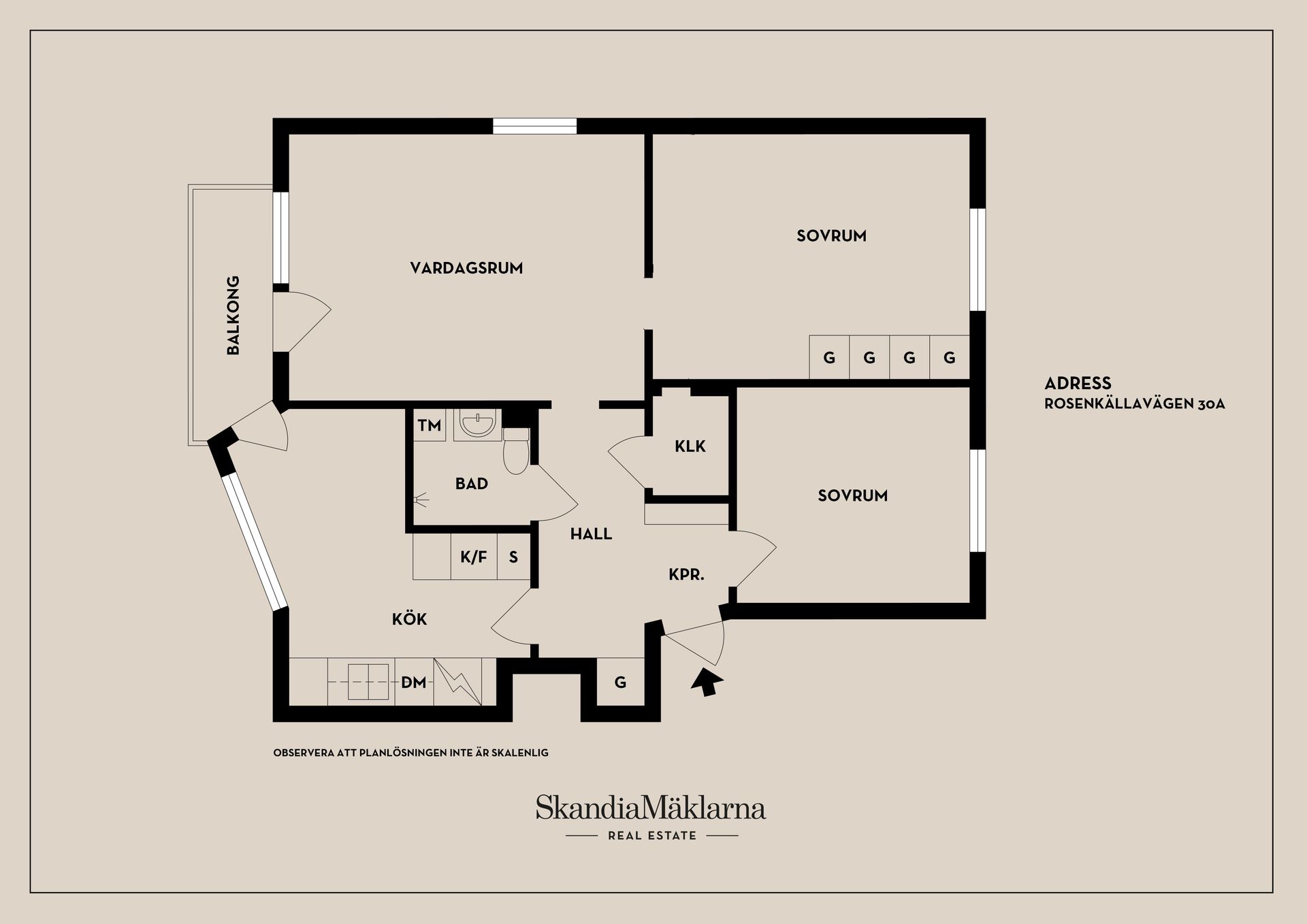 Bostadsrätt, Rosenkällavägen 30A, Fågelbo, Nyköping