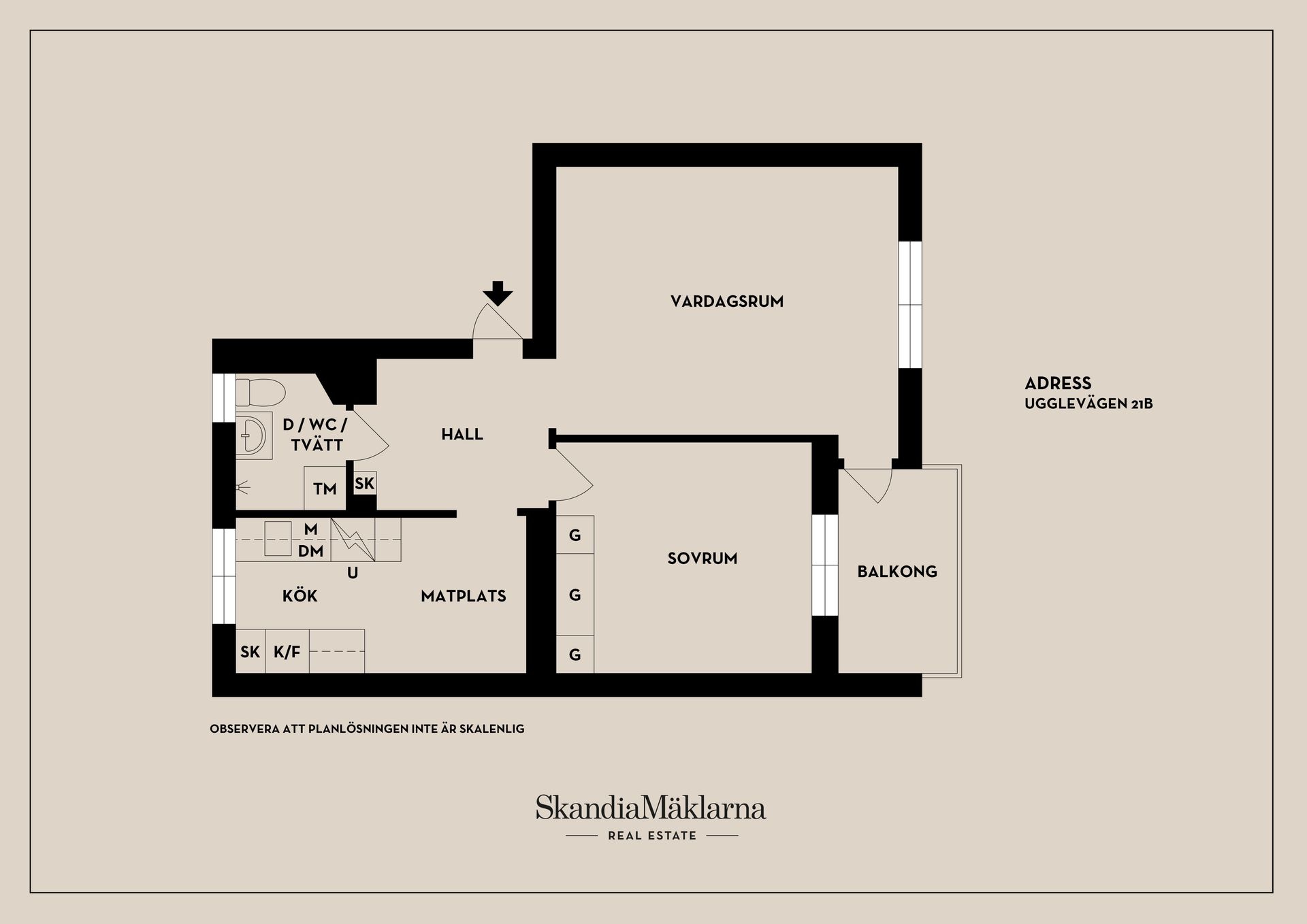 Bostadsrätt, Ugglevägen 21B, Ektorp - Saltängen, Nacka