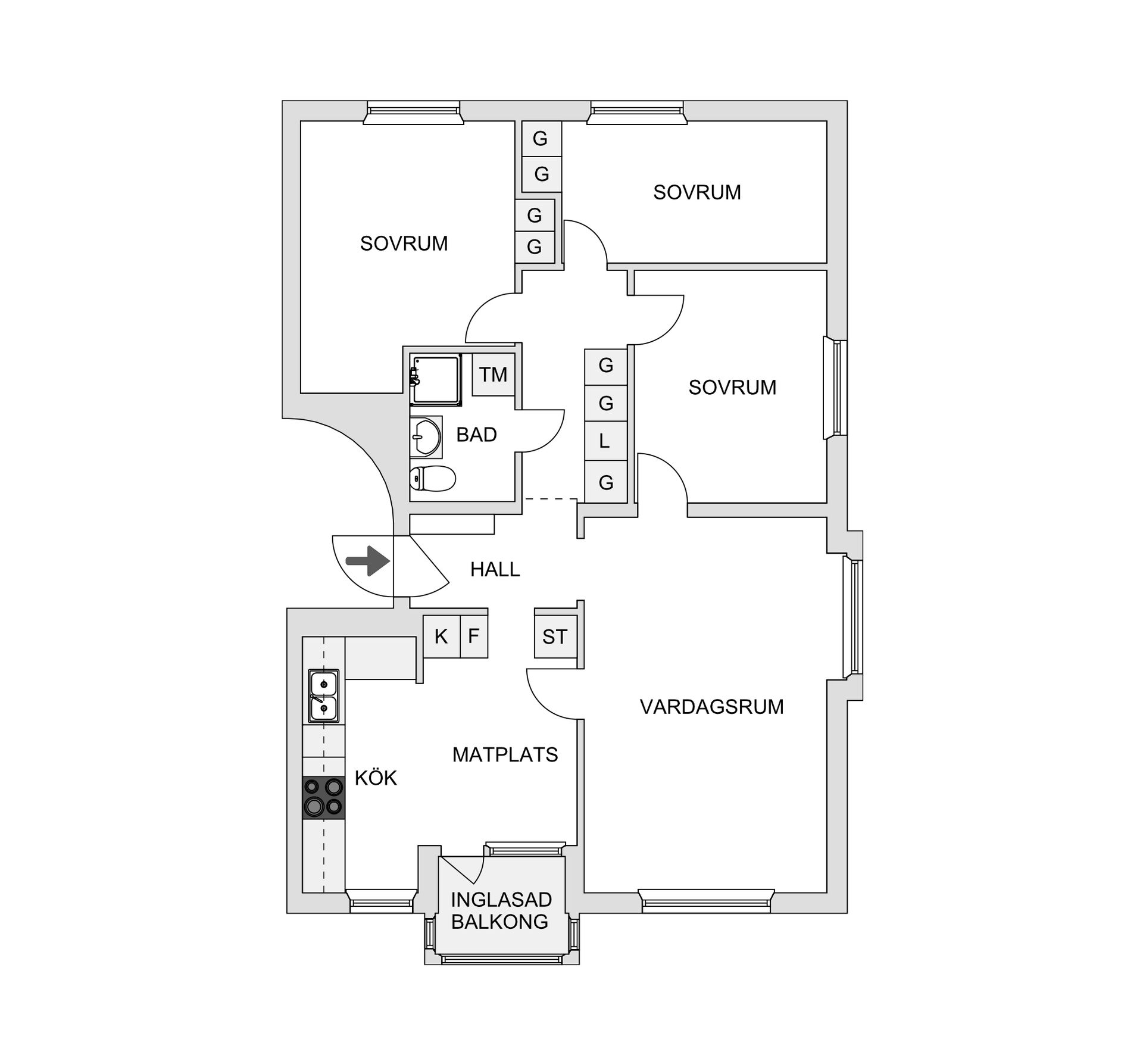 Bostadsrätt, Hammarvägen 51, 3 tr., Jakobsberg, Järfälla