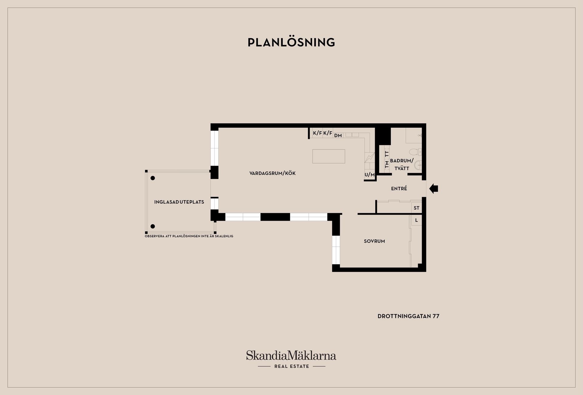 Bostadsrätt, Drottninggatan 77, Norr/Fria Bad, Helsingborg
