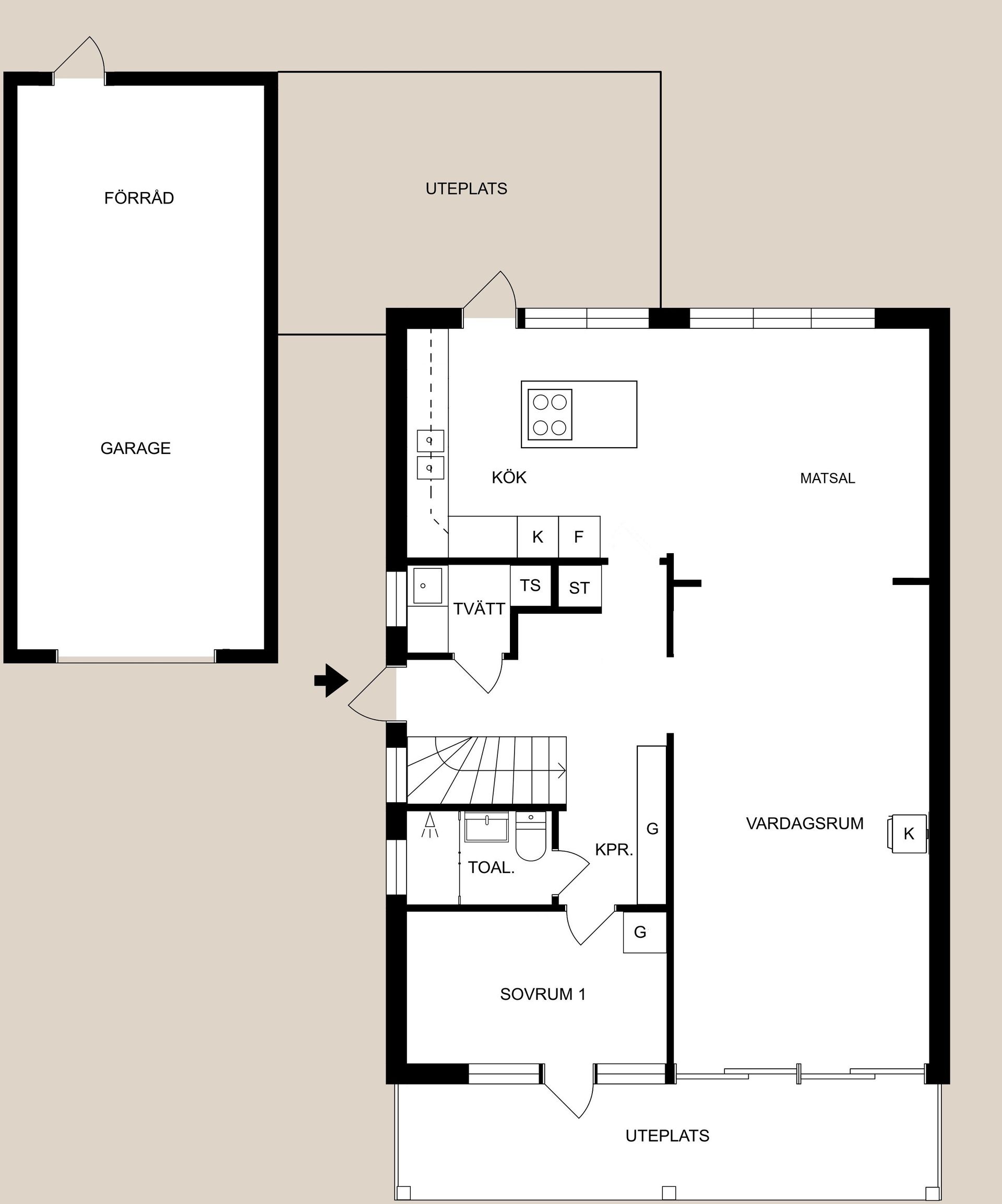 Villa, Båtsmansgatan 48, Lindö, Norrköping