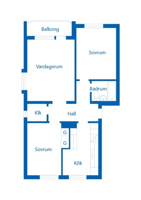 Bostadsrätt, Södra rådmansgatan 29D, Söder, Gävle