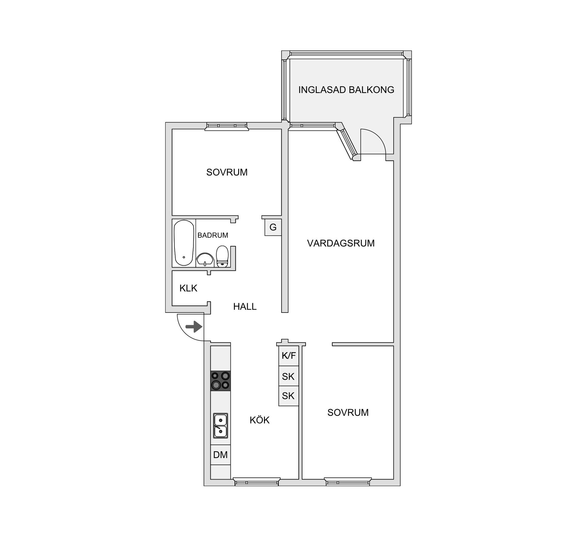 Bostadsrätt, Källhagsgatan 35, Trandared, Borås