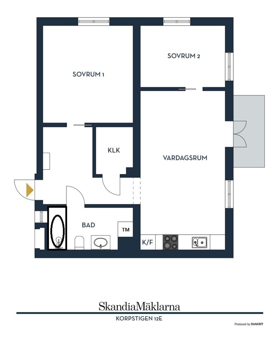 Bostadsrätt, Korpstigen 14E, Upplands-Bro - Råby, Upplands-Bro