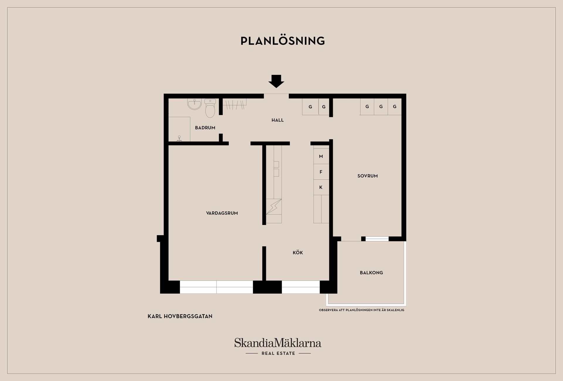 Bostadsrätt, Karl Hovbergsgatan 33A, Skiftinge, Eskilstuna