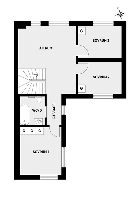Bostadsrätt, Radhus, Bergsjövägen 7L, Kårsta, Vallentuna