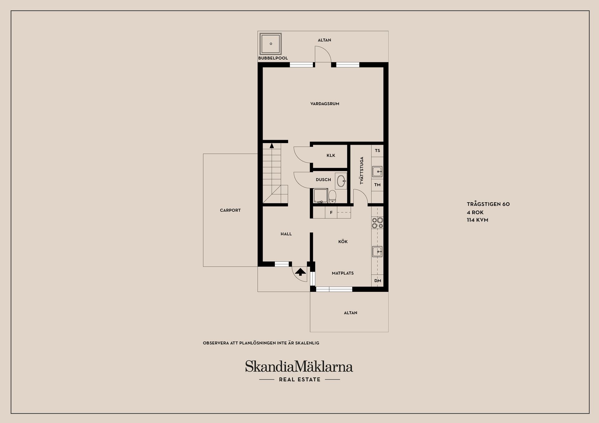 Radhus, Trågstigen 60, Huddinge - Kästa, Huddinge