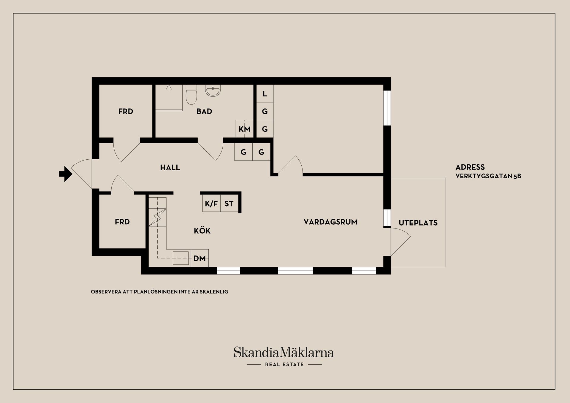 Bostadsrätt, Verktygsgatan 5B, Trosa