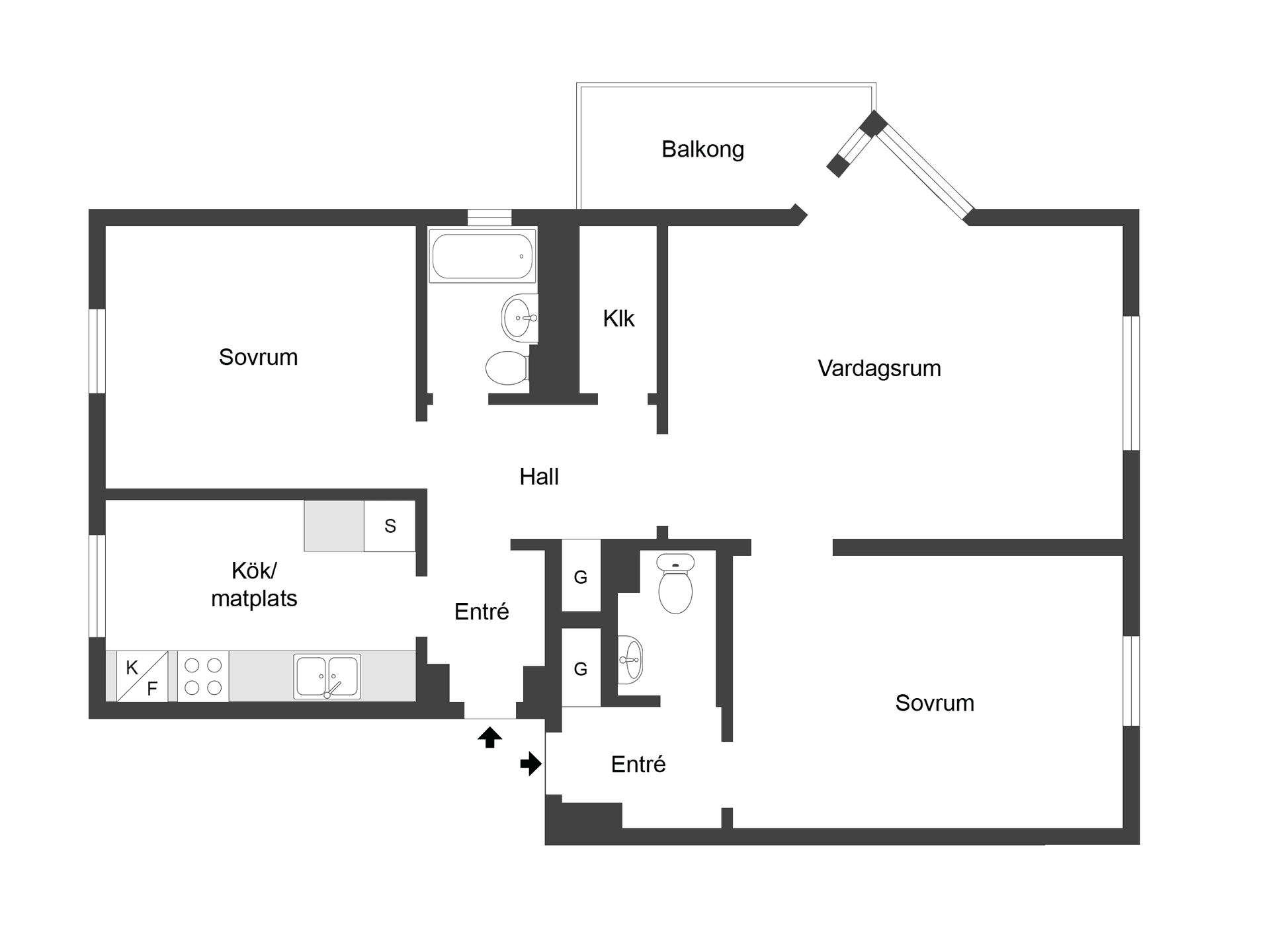 Bostadsrätt, Enebymovägen 9B, Haga, Norrköping