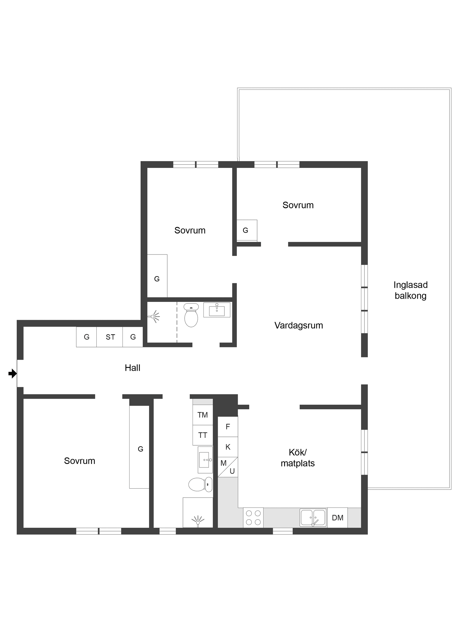 Bostadsrätt, Slottsgatan 168, Norr / Folkparken, Norrköping