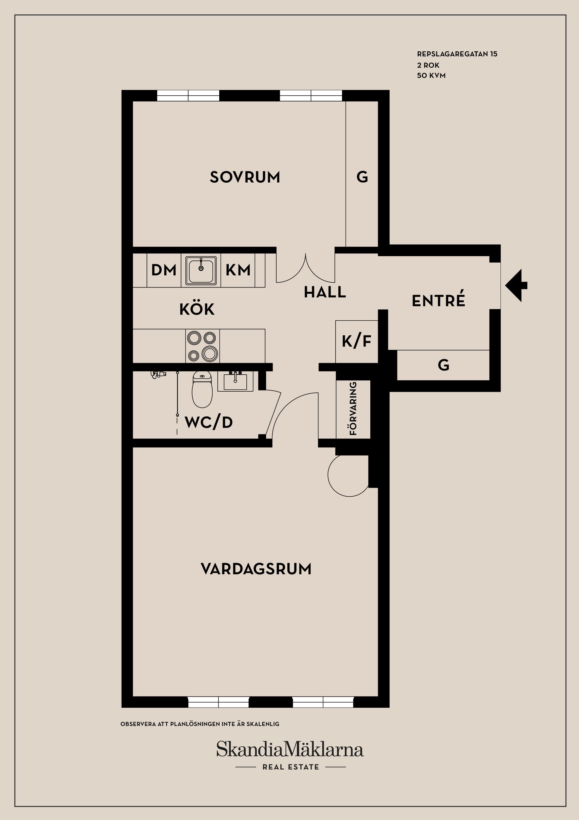Bostadsrätt, Repslagaregatan 15, Centralt, Linköping