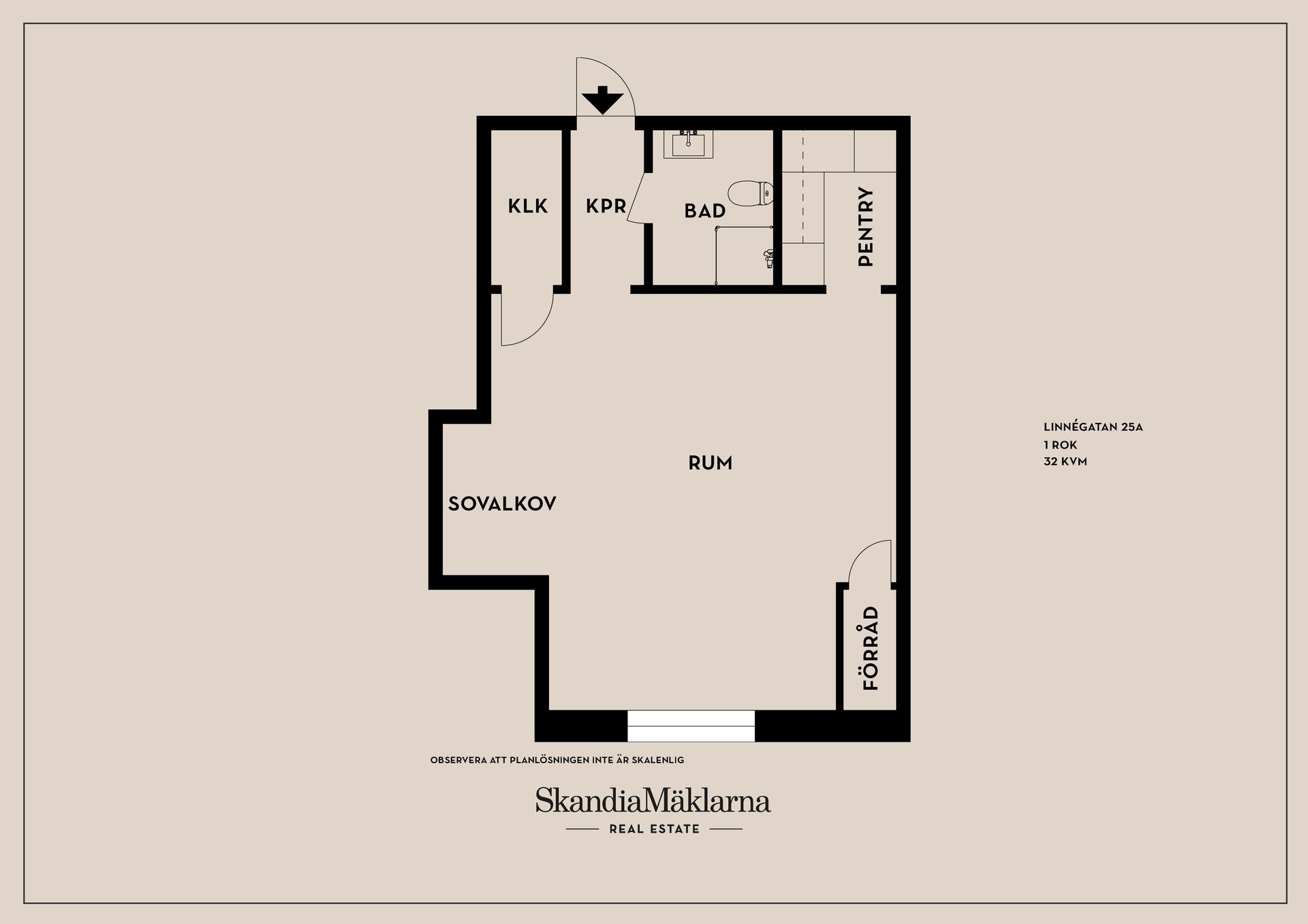 Bostadsrätt, Linnégatan 25A, Centralt, Linköping