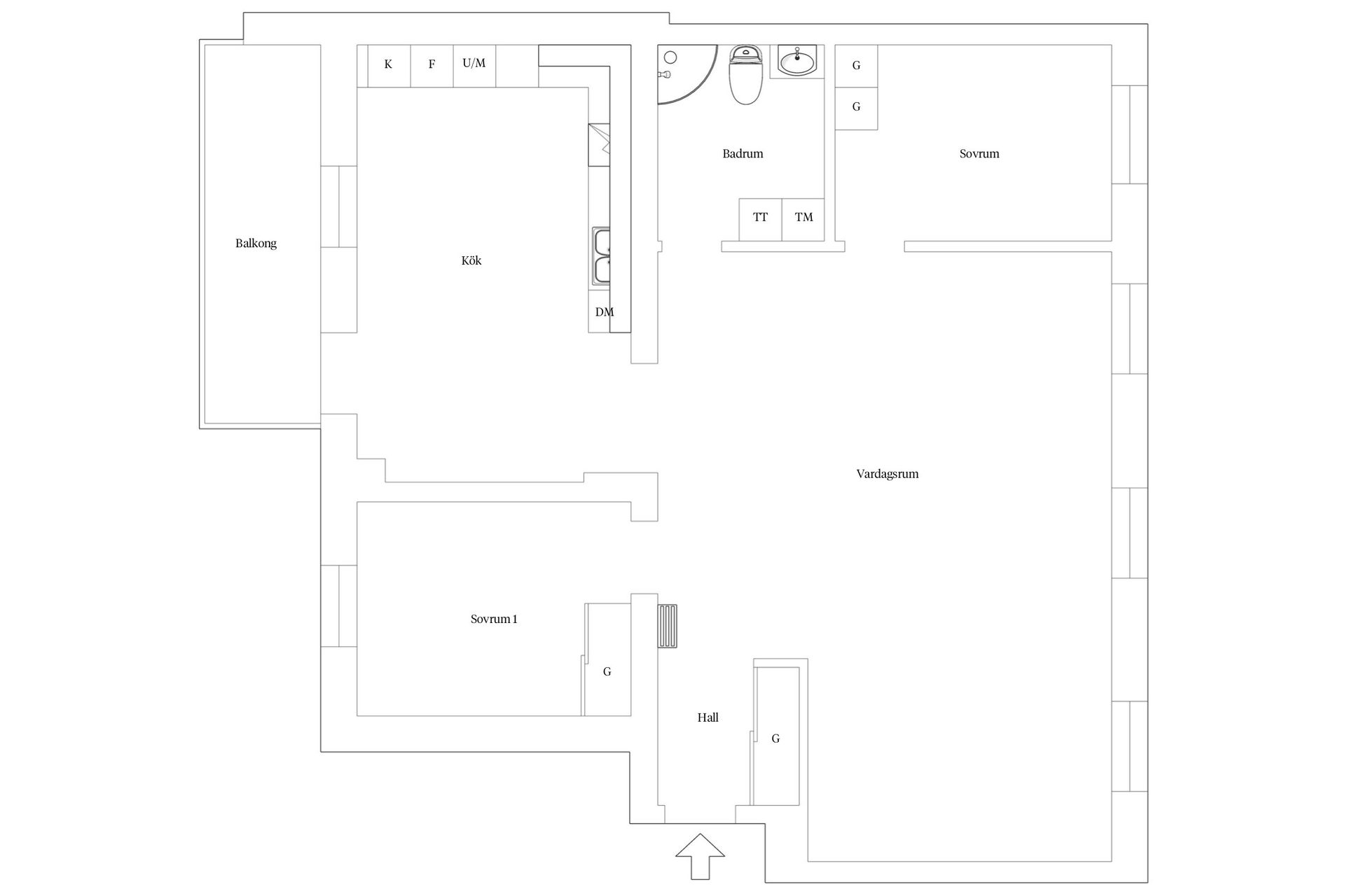 Bostadsrätt, Lilla Norregatan 11 D, Centrala Ystad, Ystad