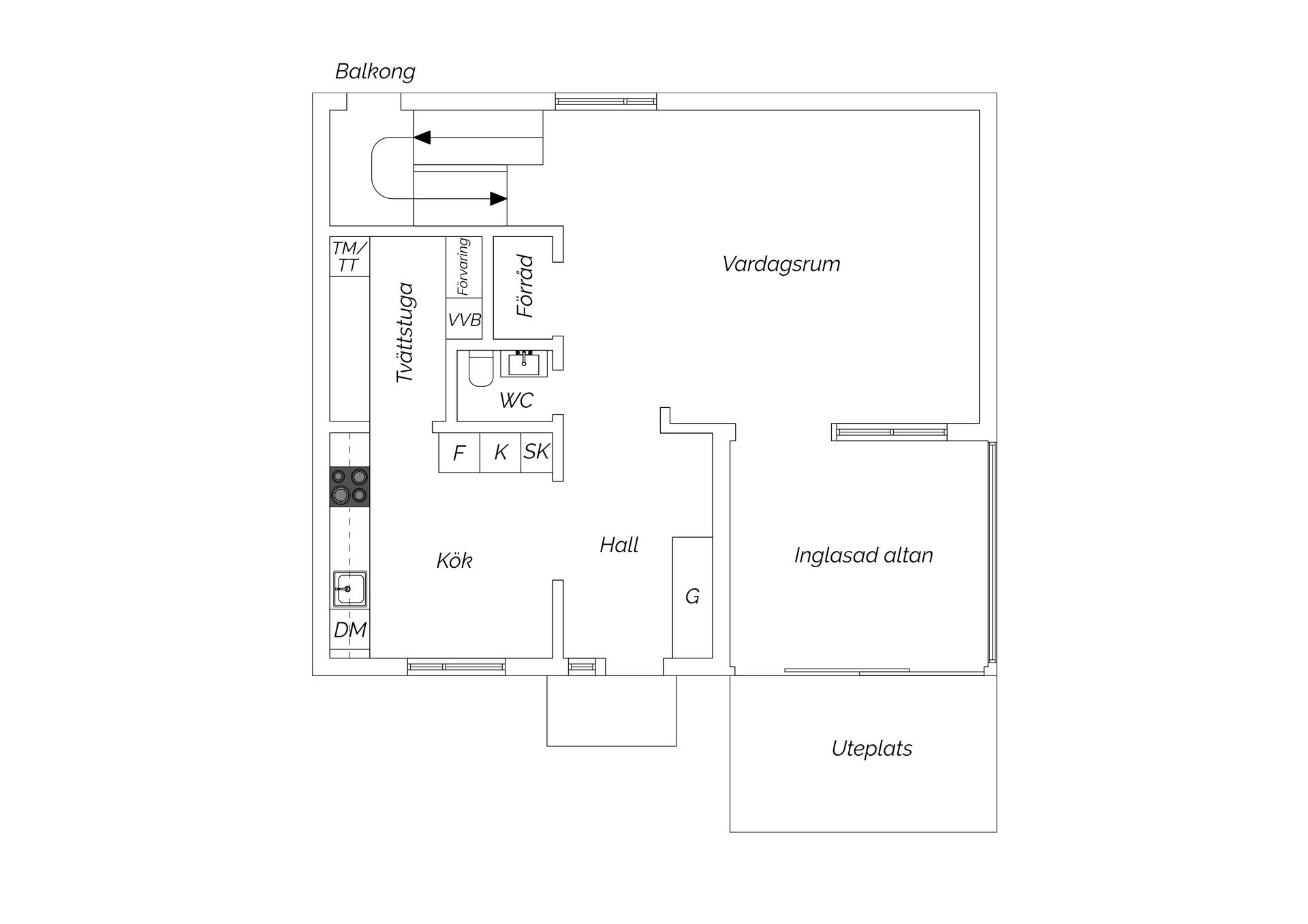 Villa, Logevägen 1, Klockarberget, Sundsvall