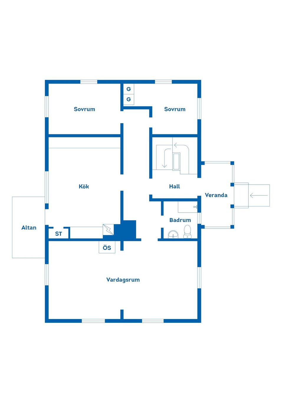 Villa, Kyrkbyvägen 1, Grycksbo, Falun