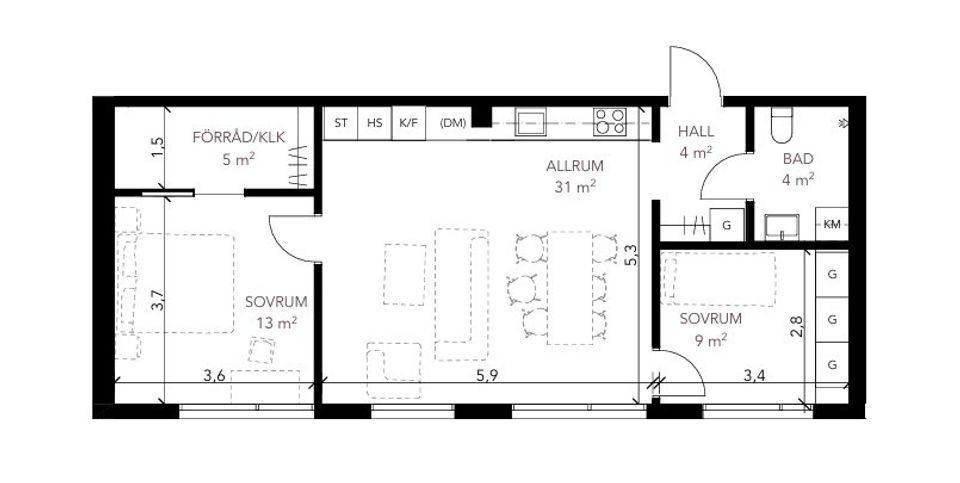 Bostadsrätt, Huvudstagatan 20, Huvudsta,   Västra Skogen,    Solna, Solna