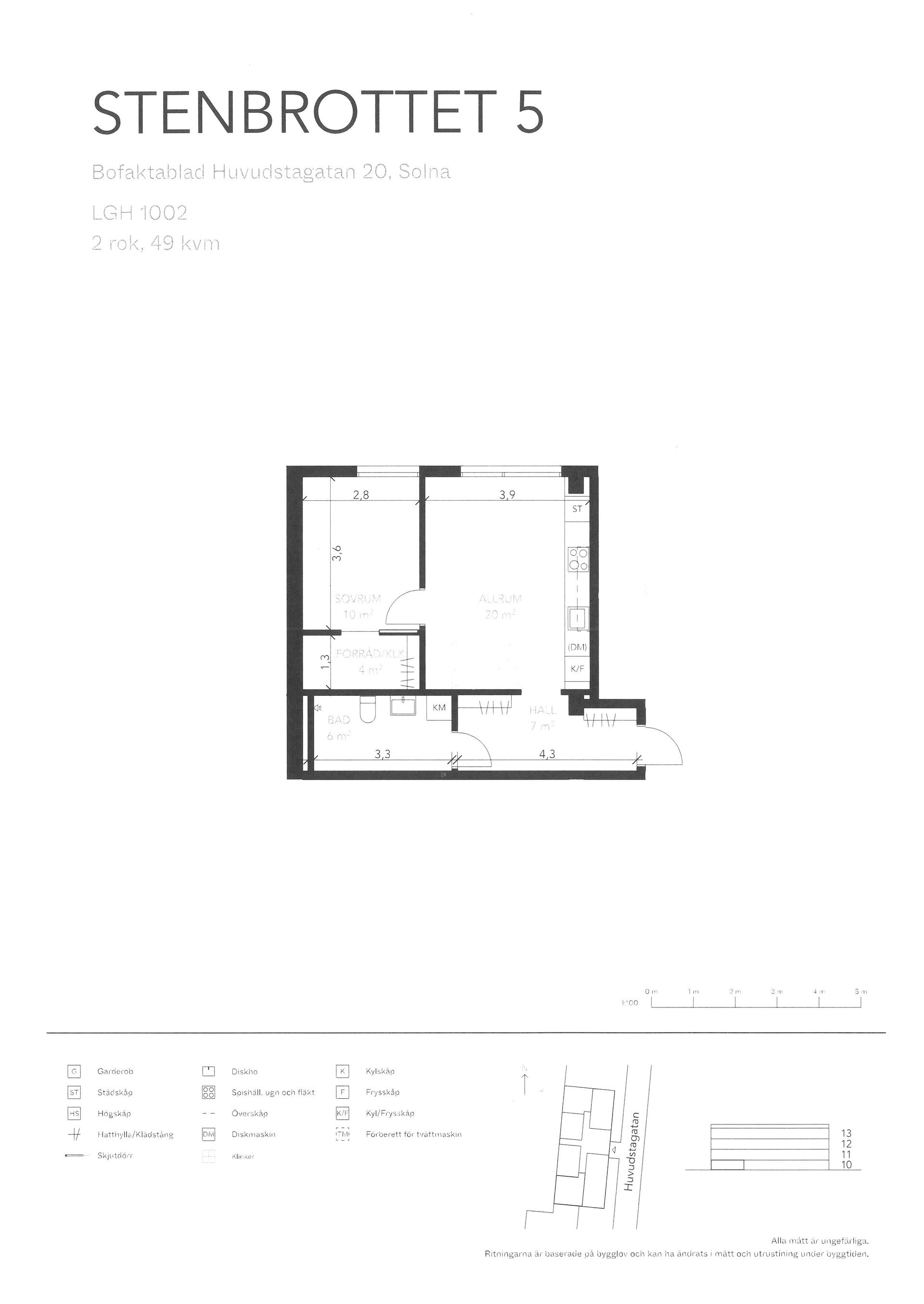 Bostadsrätt, Huvudstagatan 20, 1002, Huvudsta,   Västra Skogen,    Solna, Solna