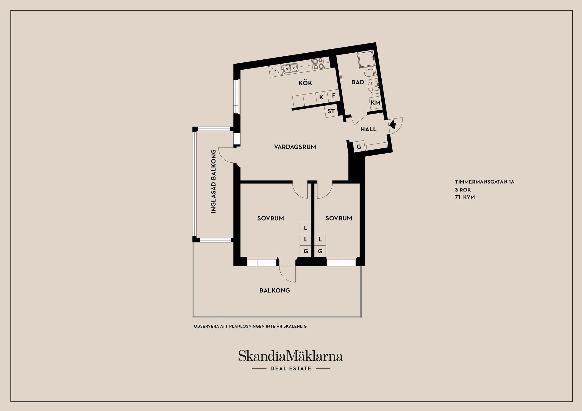 Bostadsrätt, Timmermansgatan 1A, Övre Vasastaden/Centralt, Linköping