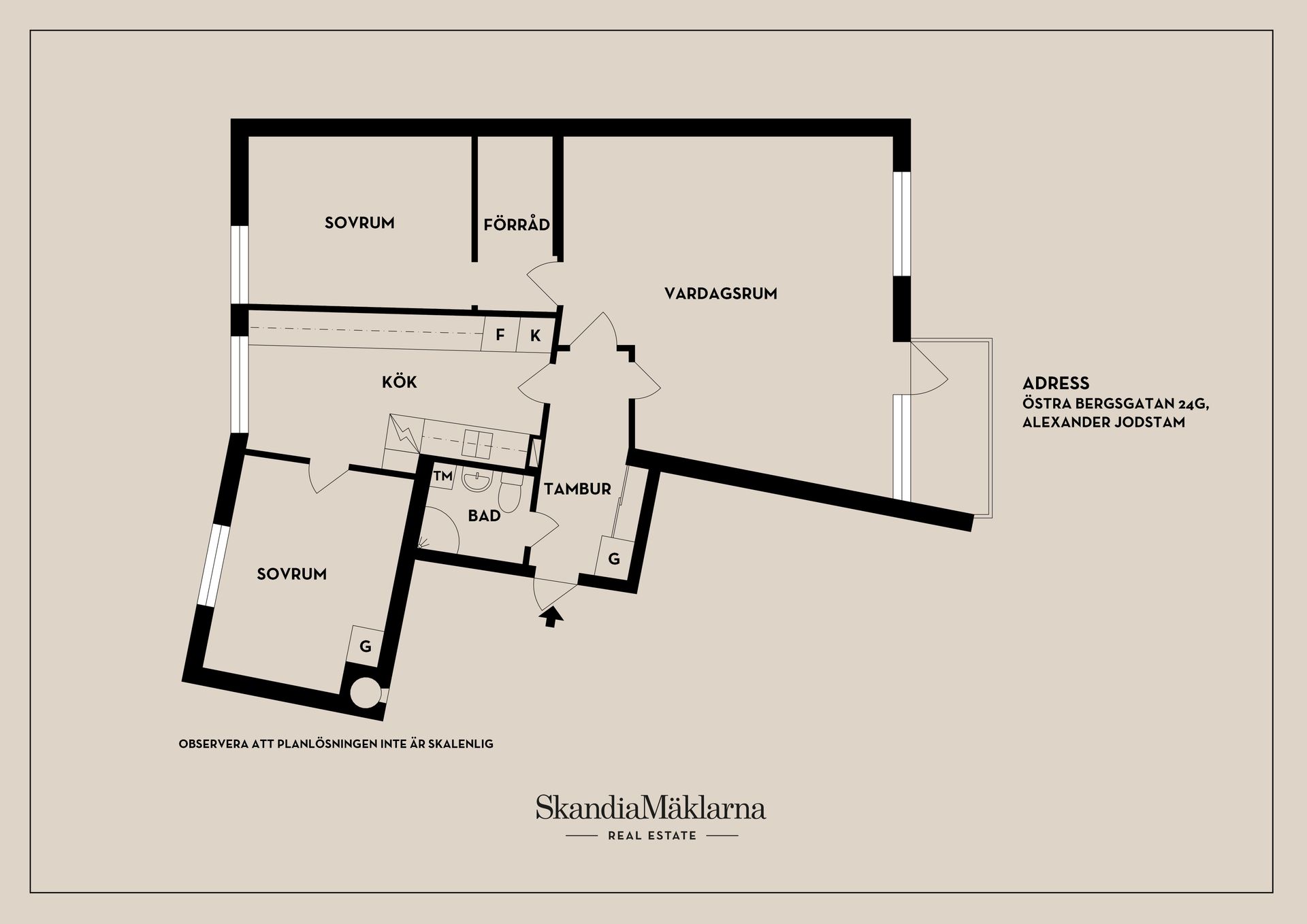 Bostadsrätt, Östra Bergsgatan 24G, Östra Bergen, Nyköping