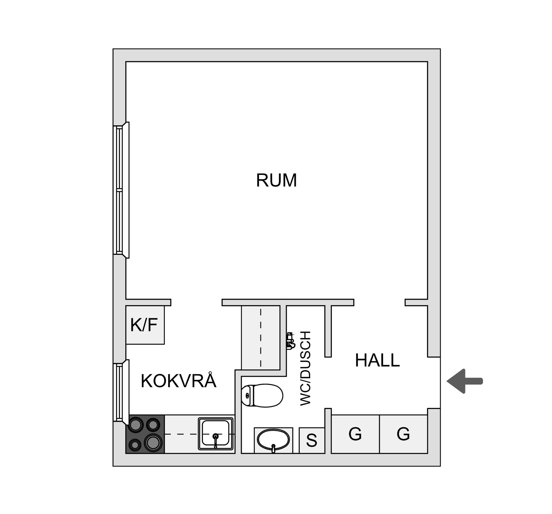 Bostadsrätt, Kubikenborgsgatan 5B, Kubikenborg, Sundsvall