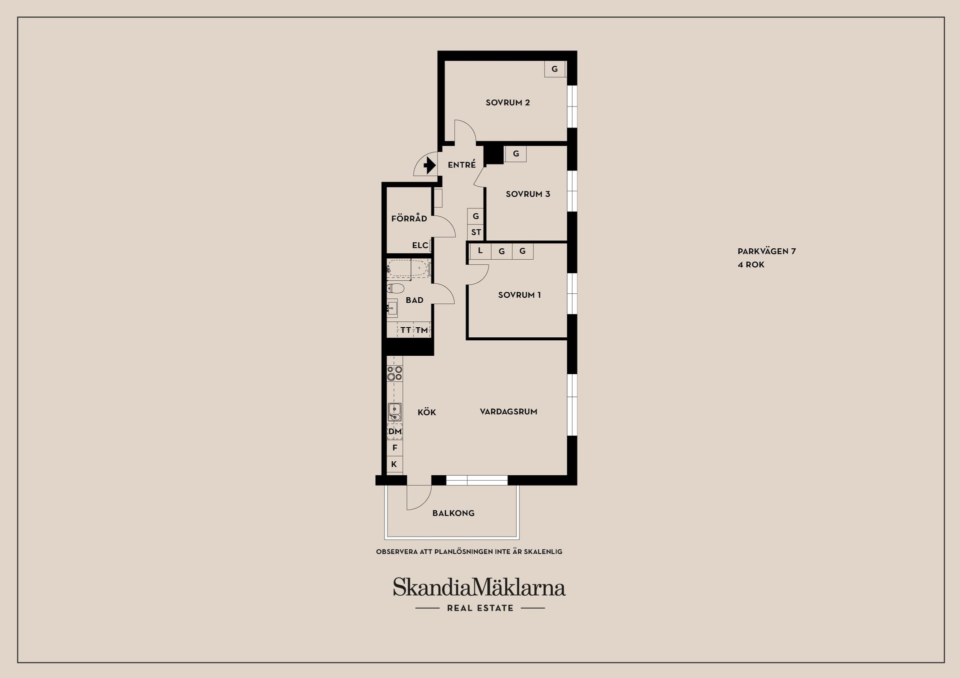 Bostadsrätt, Parkvägen 7, Barkarbystaden, Järfälla