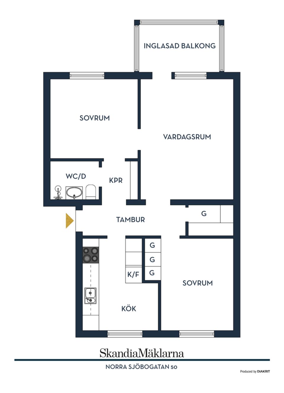 Bostadsrätt, Norra Sjöbogatan 50, Sjöbo, Borås