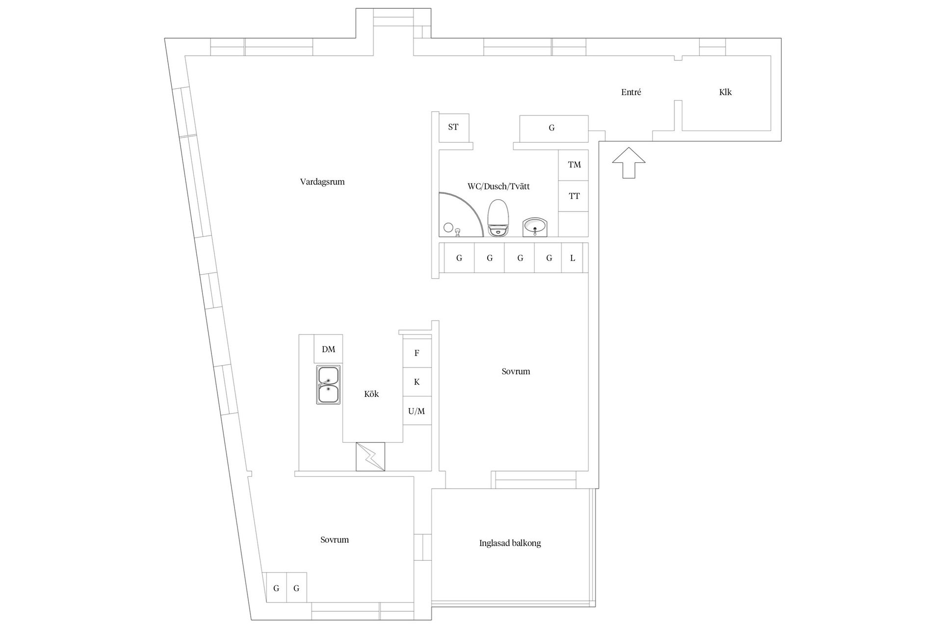 Bostadsrätt, Drottninggatan 2B, Söder, Växjö