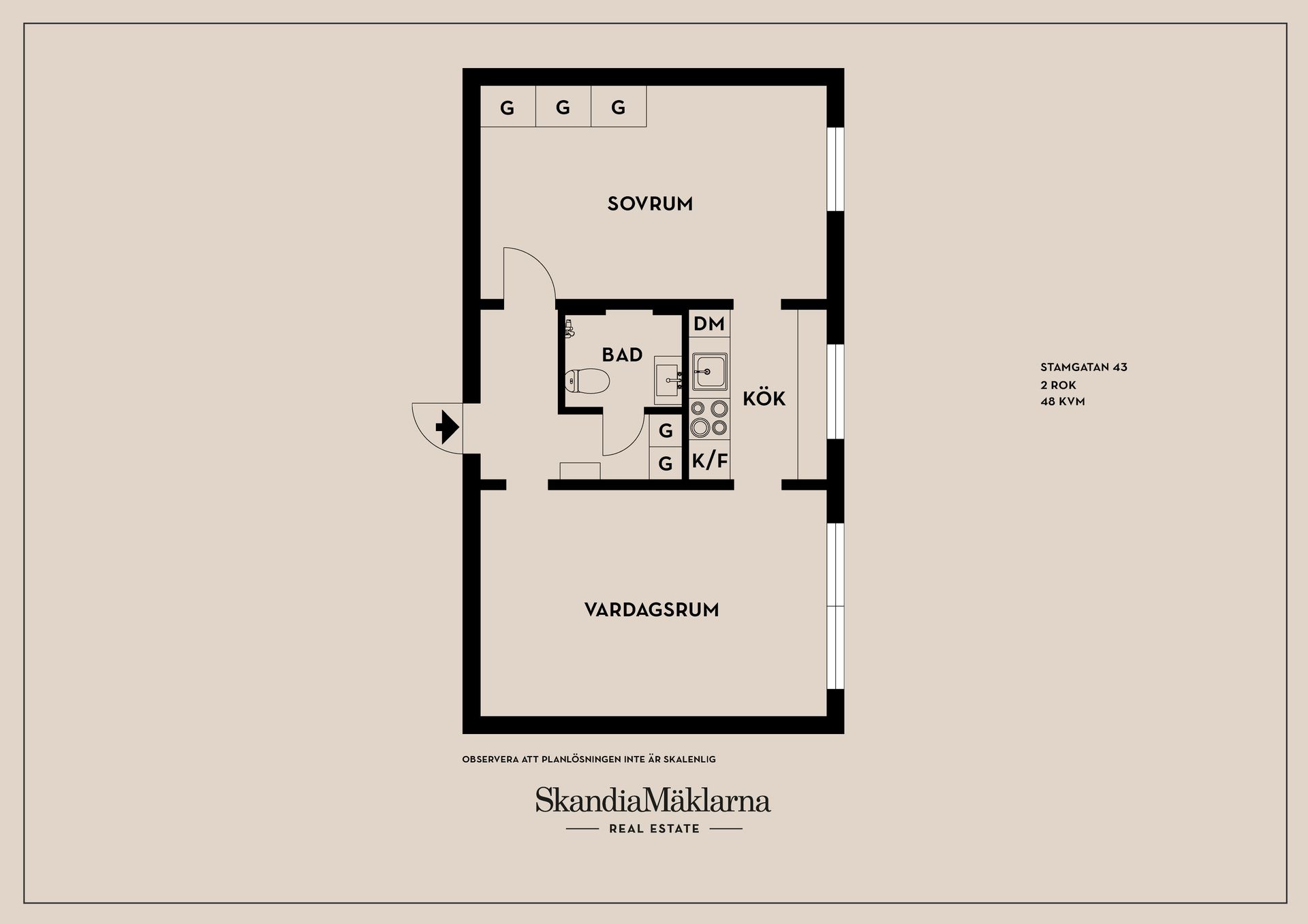 Bostadsrätt, Stamgatan 43, Gamla Östberga, Stockholm