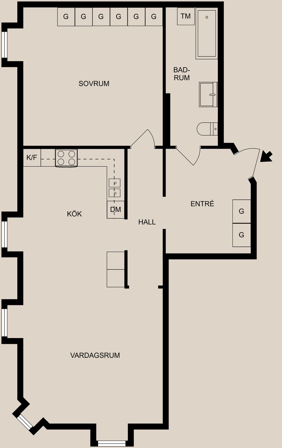 Bostadsrätt, S:t Persgatan 150A, Centralt, Norrköping