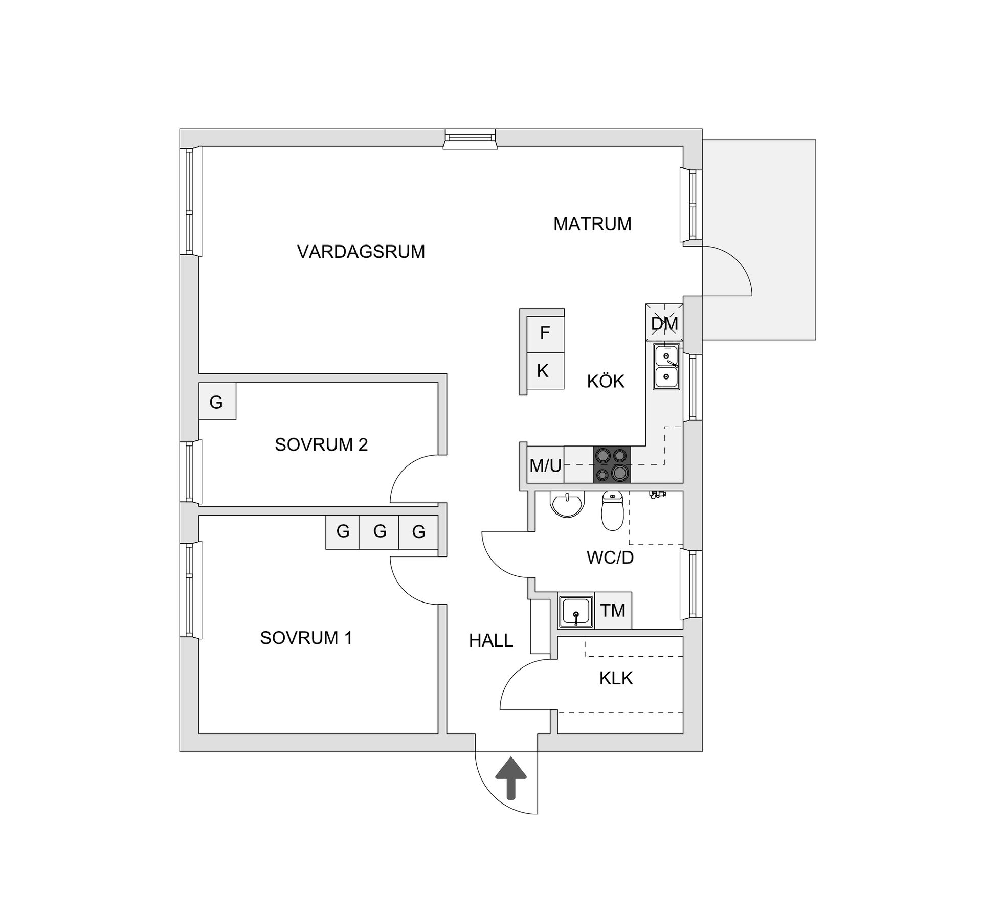 Bostadsrätt, Råtorpsbågen 2, Södra Råtorp, Karlstad